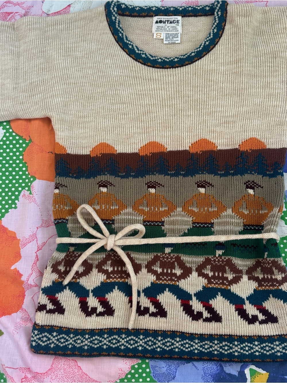 Vintage 70’s Montage Sweater - Picture 4 of 9